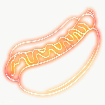 Neon hot dog sticker design element | Free  transparent png - 2355533