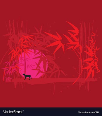 Neon jungle vector image