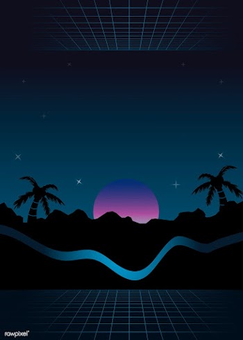 Neon landscape background | Free stock vector - 599423