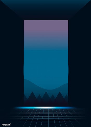 Neon landscape background | Free stock vector - 599425