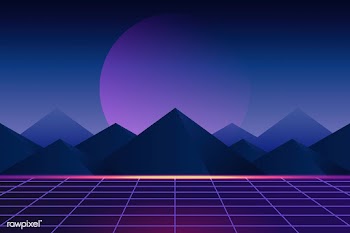 Neon landscape background | Free stock vector - 599427