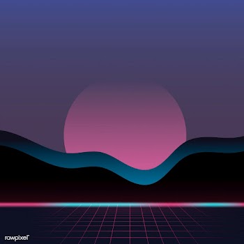 Neon landscape background | Free stock vector - 599430