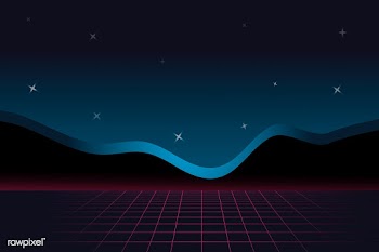 Neon landscape background | Free stock vector - 599437
