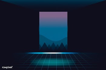 Neon landscape background | Free stock vector - 599440