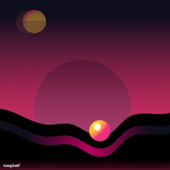 Neon landscape background | Free stock vector - 599442
