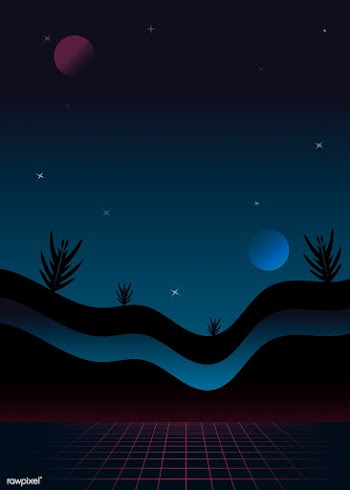 Neon landscape background | Free stock vector - 599468