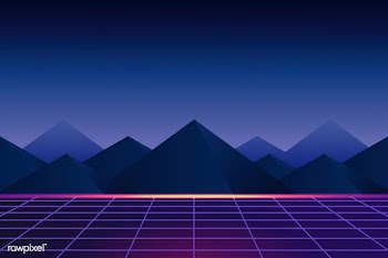 Neon landscape background | Free stock vector - 599491