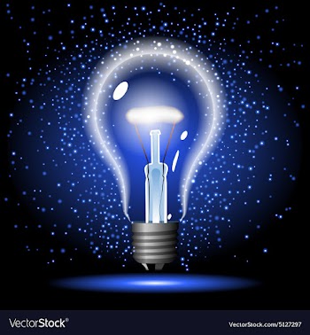  					Neon lighbulb vector image														