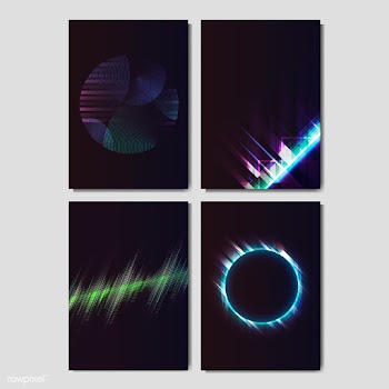 Neon light effect posters | Free stock vector - 544717