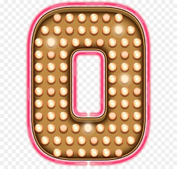 Neon lighting Clip art - Number Zero Neon Lights Transparent PNG Clip Art Image 