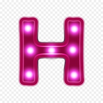 Neon lighting Letter Em - Neon alphabet H 