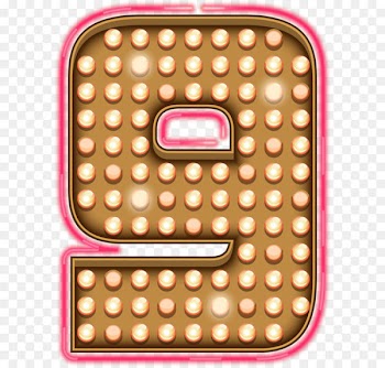 Neon lighting Neon lighting Neon sign - Number Nine Neon Lights Transparent PNG Clip Art Image 
