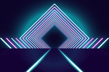 Neon lights background concept Free Vector