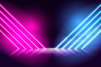 Neon lights background concept Free Vector