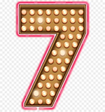 Neon Lights Clip art - Number Seven Neon Lights Transparent PNG Clip Art Image 