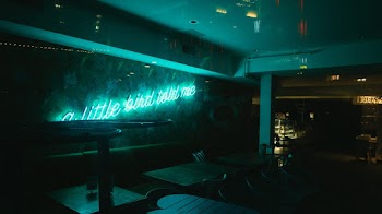 Neon Lights Inside Pub