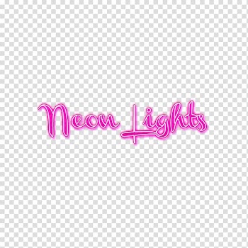 Neon Lights Text Neon lighting, NEON transparent background PNG clipart
