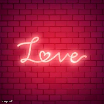 Neon love illustration | Free stock vector - 558359