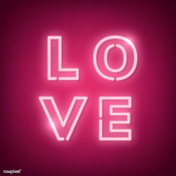 Neon love illustration | Free stock vector - 558362