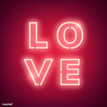 Neon love illustration | Free stock vector - 558365