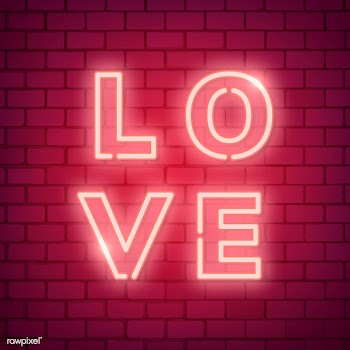 Neon love illustration | Free stock vector - 558366