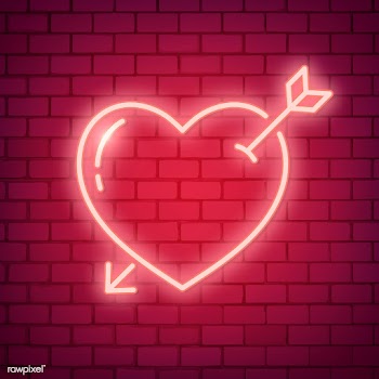 Neon love illustration | Free stock vector - 558369