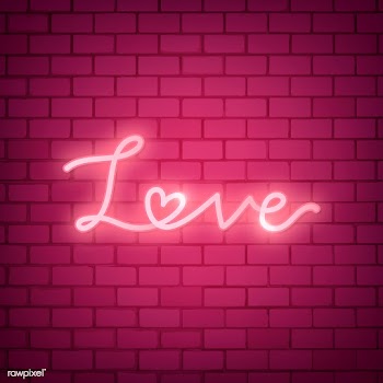 Neon love illustration | Free stock vector - 558370