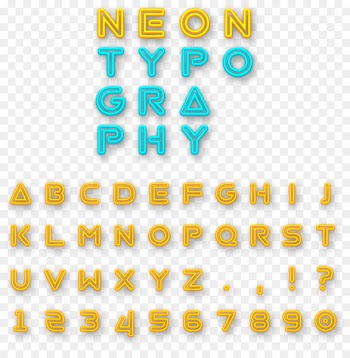 Neon Pattern - Yellow green neon word 