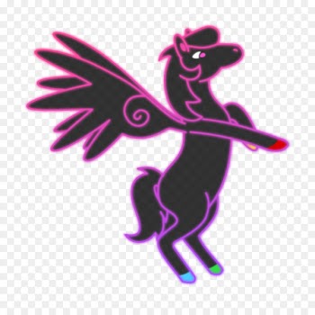 Neon Pegasus Caballo alado Unicorn - pegasus 