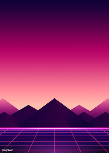 Neon pink ladscape | Free stock vector - 599451