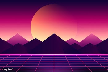 Neon pink ladscape | Free stock vector - 599473