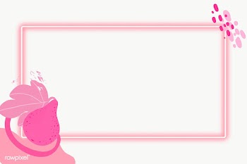 Neon pink pear fruit rectangle frame design element | Free  transparent png - 2360912