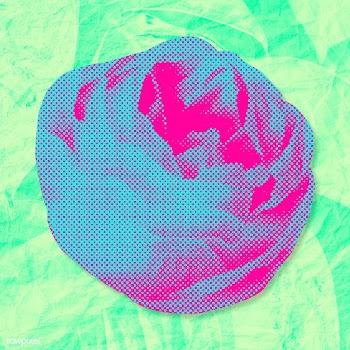 Neon pink rose halftone style design element illustration | Free  illustration - 2338896