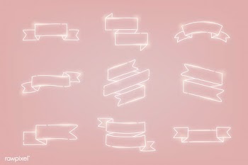 Neon ribbon banners | Free stock vector - 843083