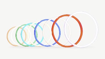 Neon ring lights collage element | Free PSD - rawpixel