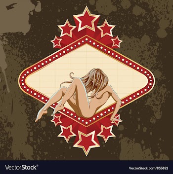  					Neon sign with sexy girl vector image														