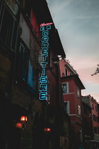 Neon Signage at the side of a building