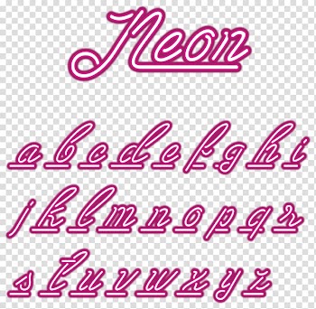 Neon signage, Neon lighting Neon lamp, Neon pink art word transparent background PNG clipart