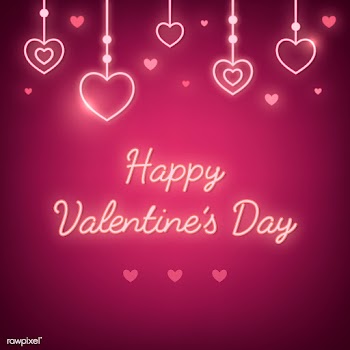 Neon valentine's day illustration | Free stock vector - 558367
