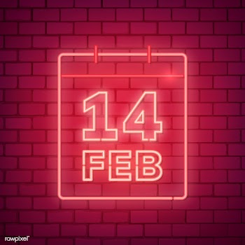 Neon valentine's day illustration | Free stock vector - 558388