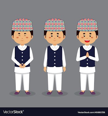 nepal character with various expression
