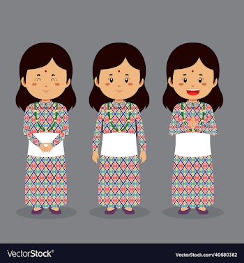 nepal character with various expression