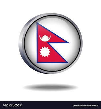 nepal flag button