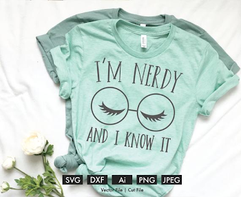 Nerdy Funny Cricut Cutting File Silhouette SVG PNG Clip | PNGio