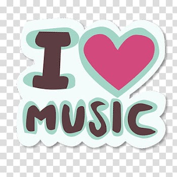 Nes, I heart music text cutout transparent background PNG clipart