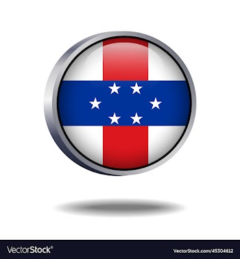 netherlands antilles flag button
