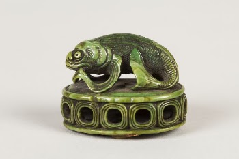 Netsuke of Fish on a Seal | Free Photo - rawpixel