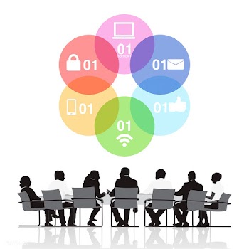 Network and connection meeting | Free stock vector - 394089