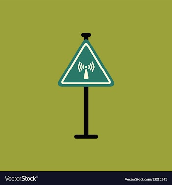 Network badge road sign wifi traffic symbol vector image