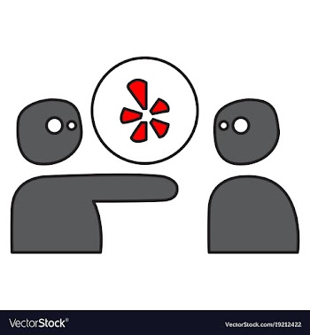 Network restaurant review social yelp icon vector image